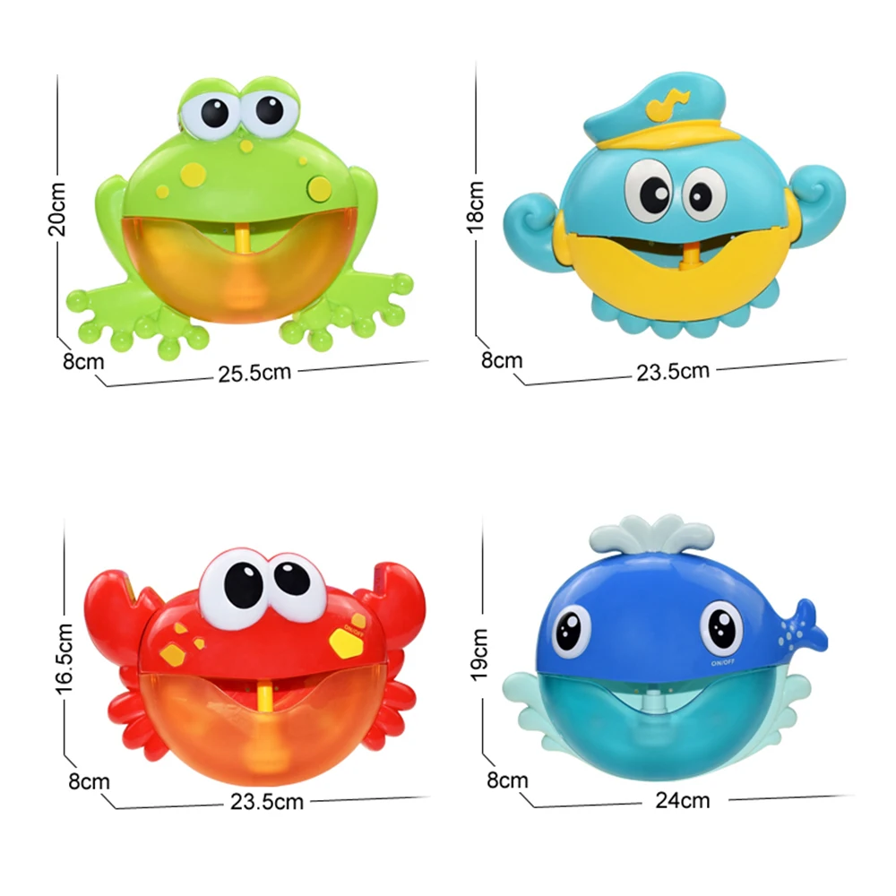 Baby Bath Toy With Music Funny Crab Bubble Machine Frog Whale Octopus Toddler Swimming Bathtub Bathroom Toys For Children