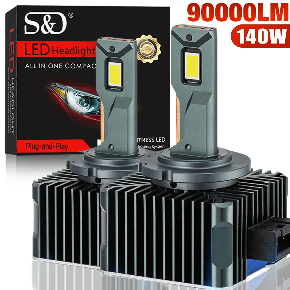 

90000LM D3S LED D1S D2S D4S D5S D8S Led 140W Фари HID D1R D2R D3R D4R D5R D8R Лампа Canbus Автомобильный светильник Авто 6000K 12V 24V