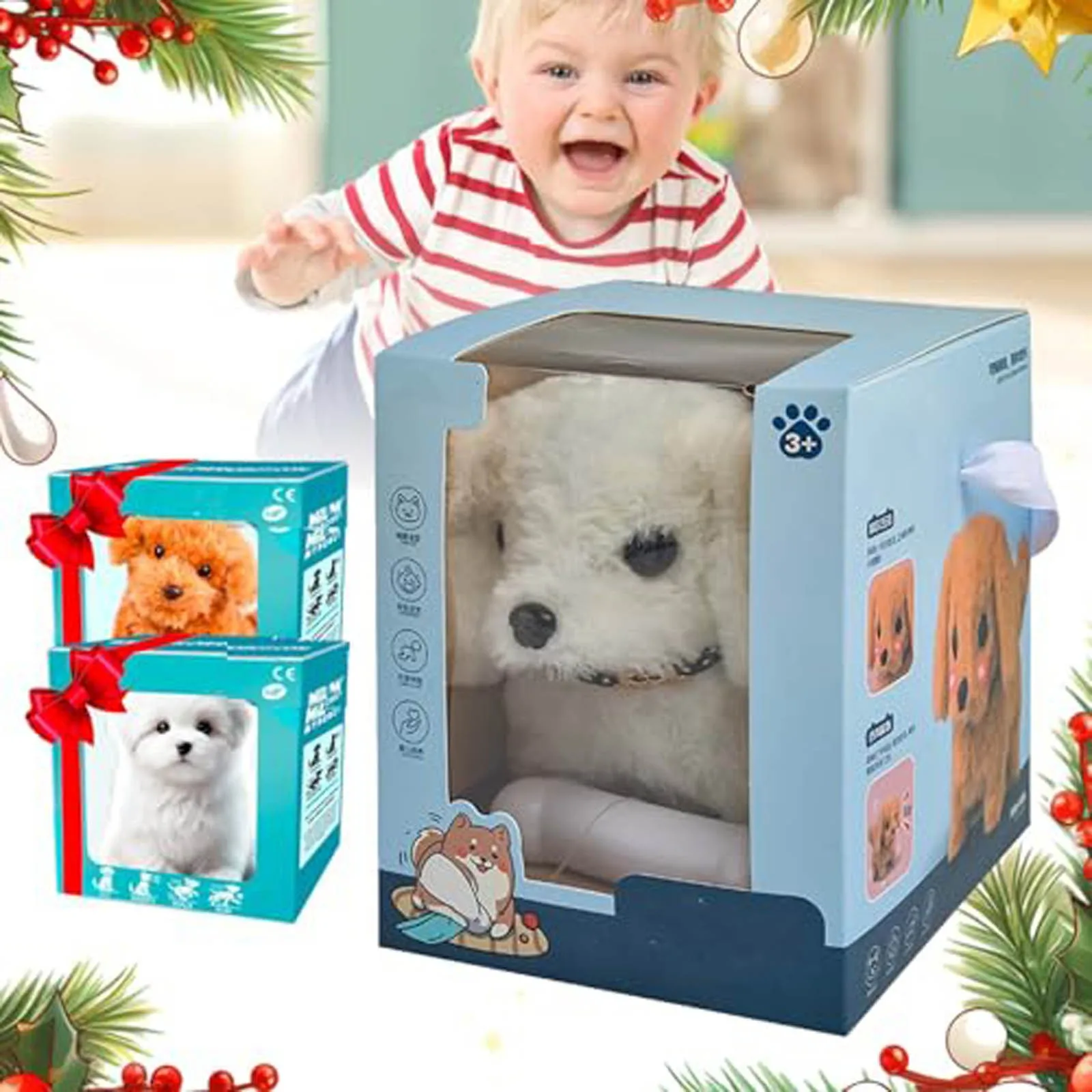 روبوت جرو بلدي روبوت واقعي جرو روبوت جرو يشبه لعبة جرو حقيقية للكلاب المشي وكأنها جرو حقيقي