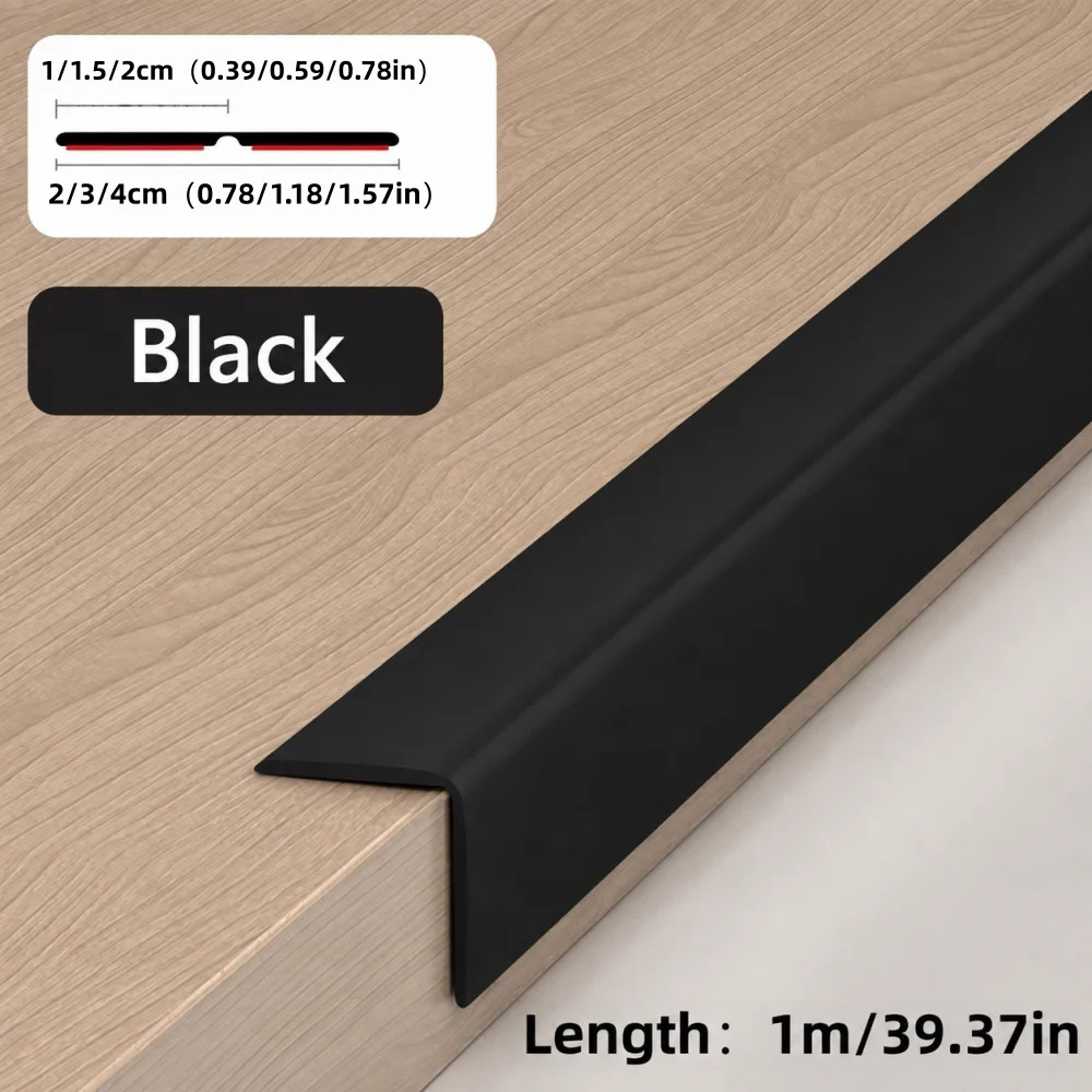 1pc 1m Self-Adhesive PVC Corner Protector, Solid Color Texture, Can Be Used for Male Corners, Female Corners, and Flat Stickers