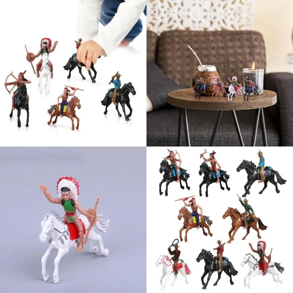 E65B Западная ковбойская фигурки индийские куклы Ridings Set 8pack для детских игр и офисных украшений E65B Западная ковбойская фигурки индийские куклы Ridings Set 8pack для детских игр и офисных украшений