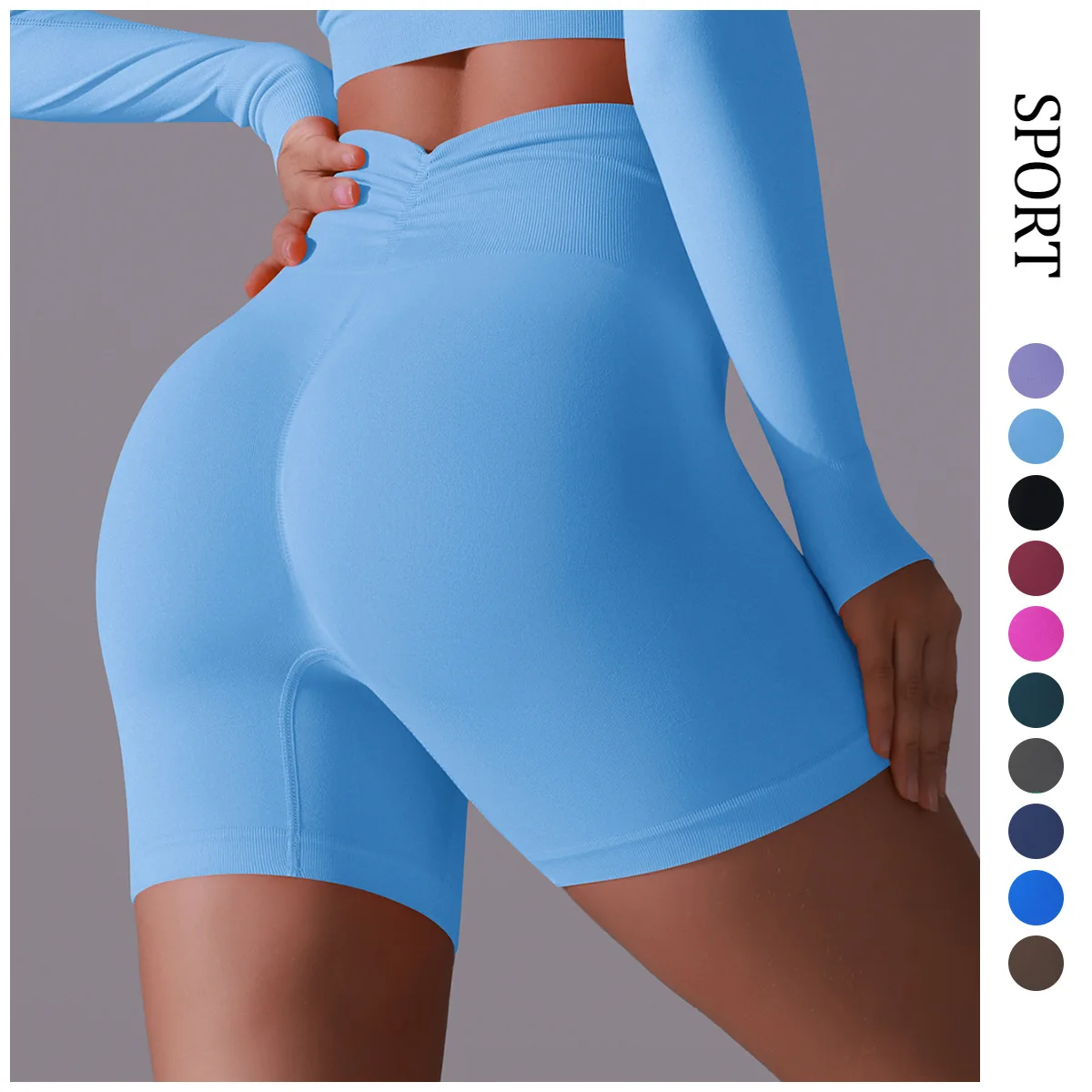 

Women Yoga Shorts High Waist Workout Shorts Fitness Yoga Lift Butt Fitness Ladies Yoga Gym Running Short Pants Sportswear