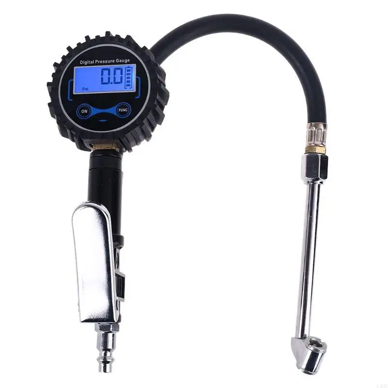 

63HF Useful Digital Tire Inflator Pressure Gauge Heavy Duty Air Compressor Accessory