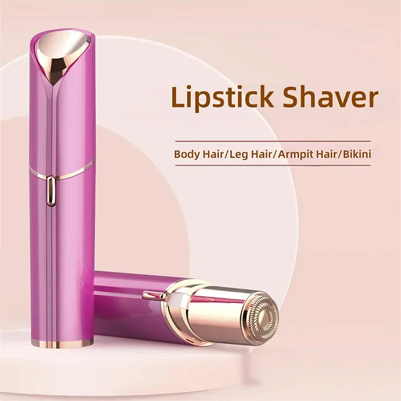 ماكينة إزالة شعر الوجه الكهربائية للنساء، جهاز إزالة الشعر المحمول غير المؤلم القابل لإعادة الشحن عبر USB مع ضوء المؤشر