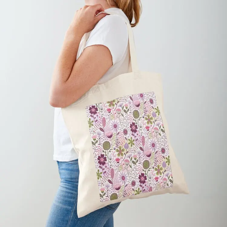 

Thankful Floral Pattern Tote Bag Women's shopper bag Reusable bags shopping bag logo Shopper