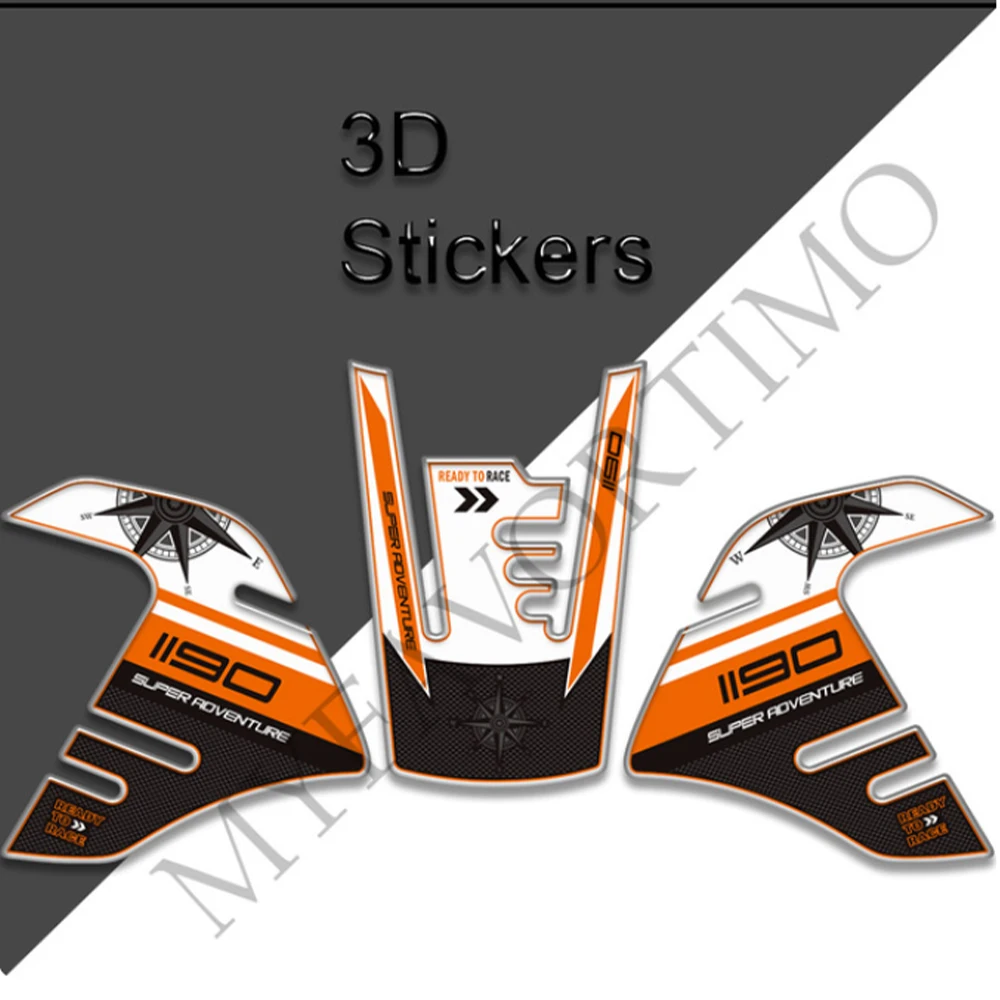 

For 1190 Super Adventure R S Motorcycle Tank Pad Side Grips ADV Gas Fuel Oil Kit Knee Protection 3D Stickers Decals