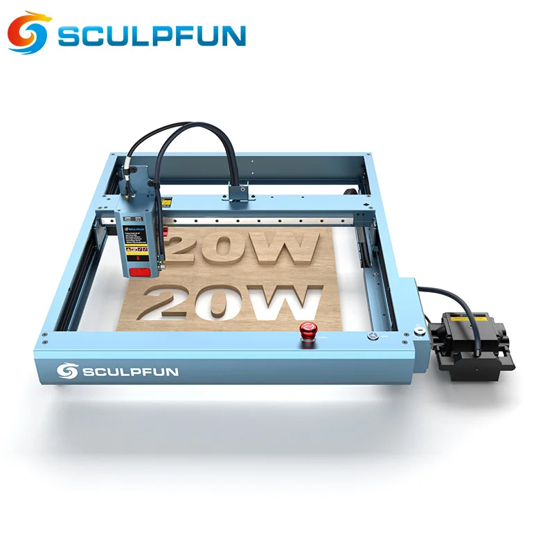 

SCULPFUN SF-A9 20W Laser Engraver Machine With High Speed engraving Precise Positioning Multiple Connection MethodS Safety Alarm