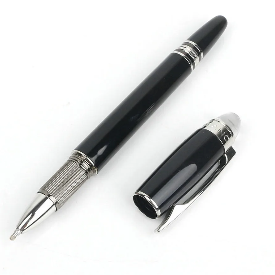 Limited Edition MB Black Resin Chessboard Crystal Star Rollerball Gel Ballpoint Pen Unique Design Office Series Code NDL33966L