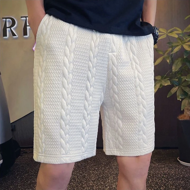 Quick-Dry Men's Beach Shorts Summer Fashion Loose Fit Mid-Length for Outdoor Swimwear Instagram Popular