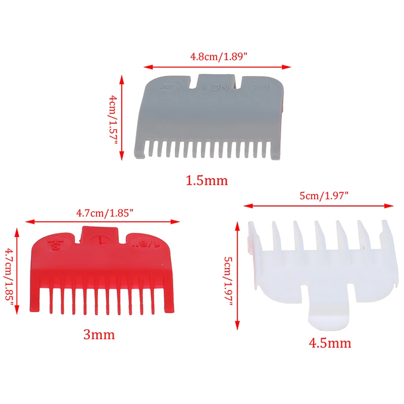 3Pcs/set Hair Clipper Guards Guide Combs Trimmer Cutting Guides Styling Tool Attachment Compatible Replacement Hair Trimmer Tool image 6