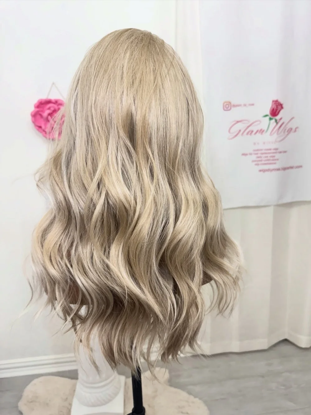 Ash Platinum Blonde HD Lace Front Wig Free Part 13x4 Synthetic Wig Natural Preplucked Hairline Highlighted Color for Women