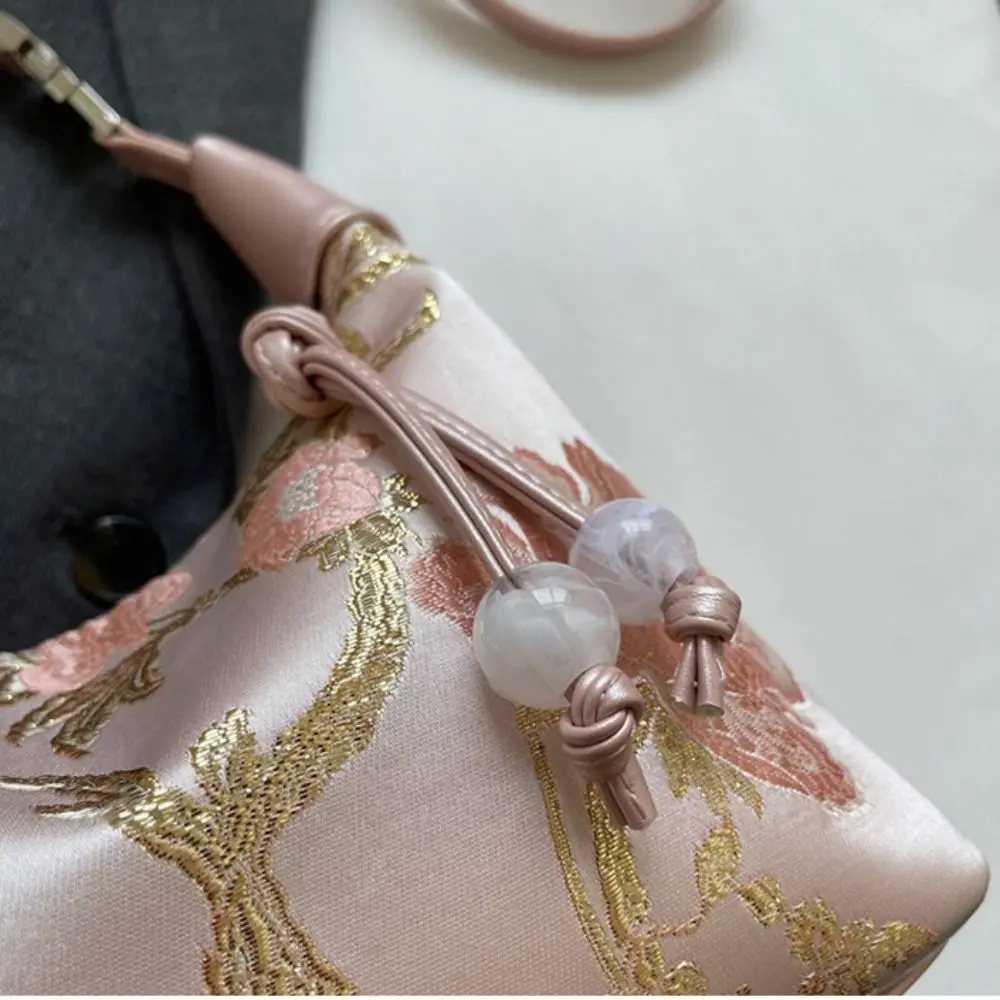 Portable Embroidered Chinese Style Handbag Canvas Purses Hanfu Embroidery Handbag Crossbody Bag Zipper Cheongsam Bag Party