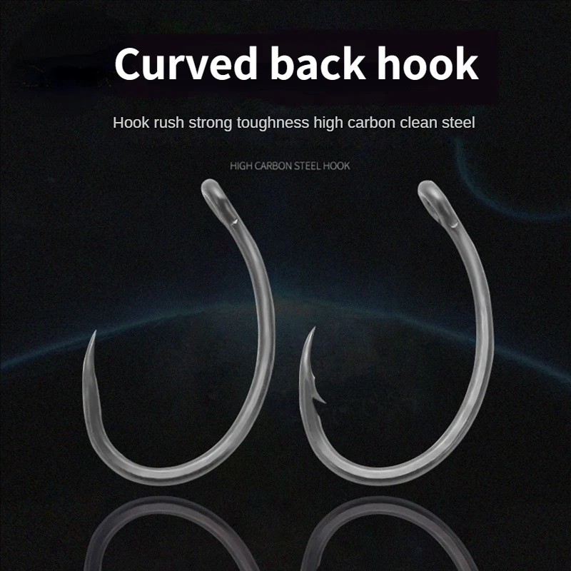 

Eyed Circle Fly Hook 1000pcs Barb Carp Hooks Humpback Wild Fishing for Tilapia Carbon Steel 낚싯바늘 Pesca European Fishing Group