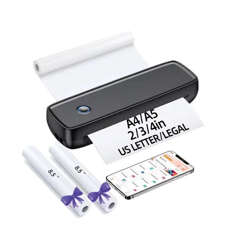 Printer Tattoo Machine A4 Thermal Portable Mini Test Paper Office Wireless Bluetooth Printer Inkless