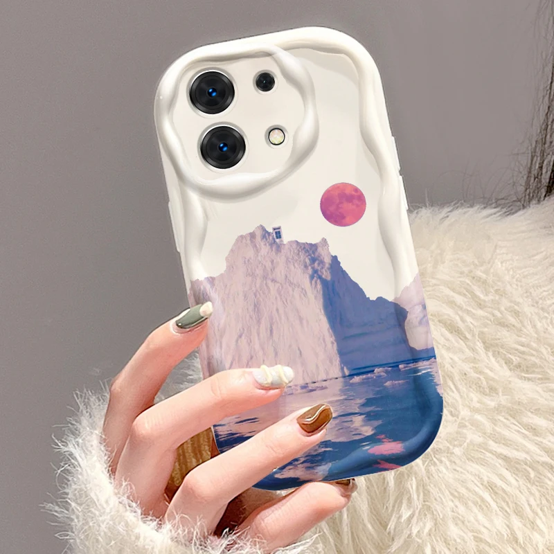 Rizhao Golden Mountain For Xiaomi Redmi Note 13 12 12S 11S 11 10 9 8 10A 9C 9T Pro Plus 5G Wave Oil TPU Phone Case image 3
