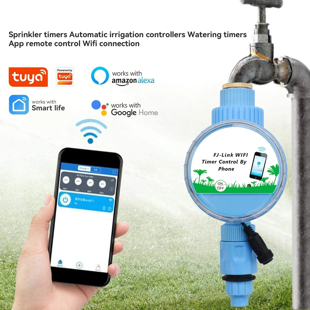 Tuya-sistema de riego por goteo inteligente para jardín, irrigador automático WiFi para plantas, aplicación de Control remoto, temporizador de voz