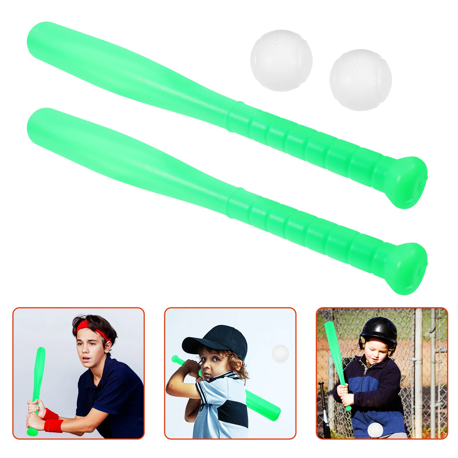 1 Set of Plastic Baseball Bat Ball Set Interactive Baseball Set for Toddlers Kids Outdoor Toy