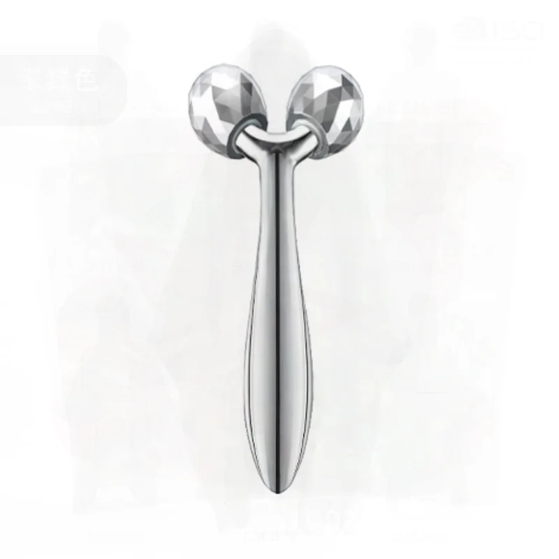 Maßgeschneidertes 3D-Roller-Massagegerät für das Gesicht, doppelköpfiger Beauty-Stick, Silber, Gold, Gunmetal, nicht elektrisch, Negativ-Ionen-Gesichtslifting