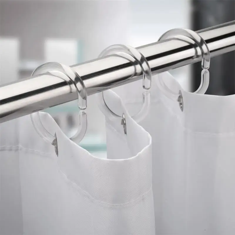   Easy Maintenance Bath Curtain Hook Plastic Construction Resists Deformation Easy To Wipe Clean Home Improvement