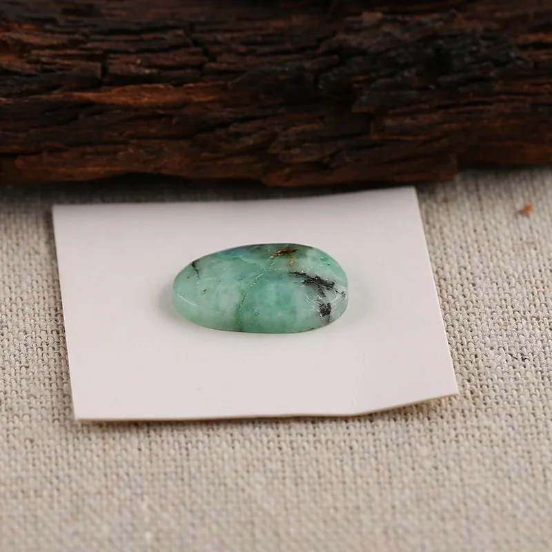 B&F Cabachon Chrysocolla Earring Beads, Handmade Natural stones beads, Polished Stones for jewelry Making Supplies