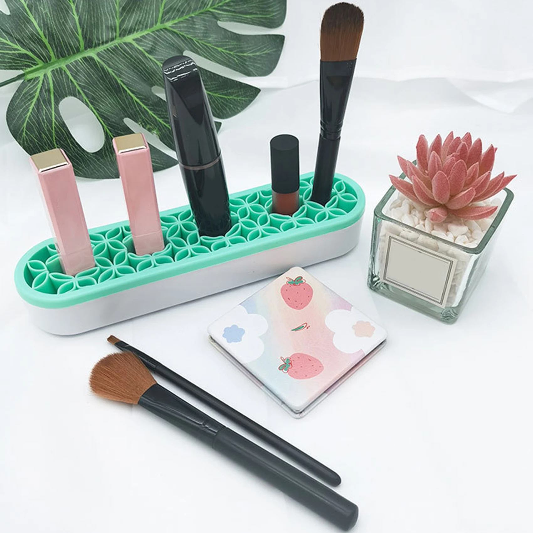 Silicon Nail Brush Makeup Brush Display Stand Rack Storage Case Brush Drying Shelf Brush Holder Make UP Holder Organizer