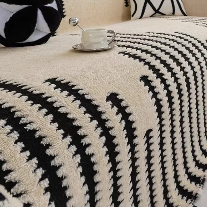 Modern Minimalist Couch Pad Plush Fabric Smooth Skin Friendly Cushion Anti Slip Wear Resistan Cat Scratch Resistant Sofa Cover 4