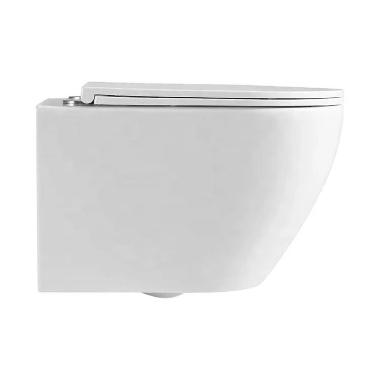 xx-New Design Matte Mint Green Round Modern Ceramic Sanitary P-trap Washdown Tornado/rimless Flushing Wall-hung Wc Toilet Bowl