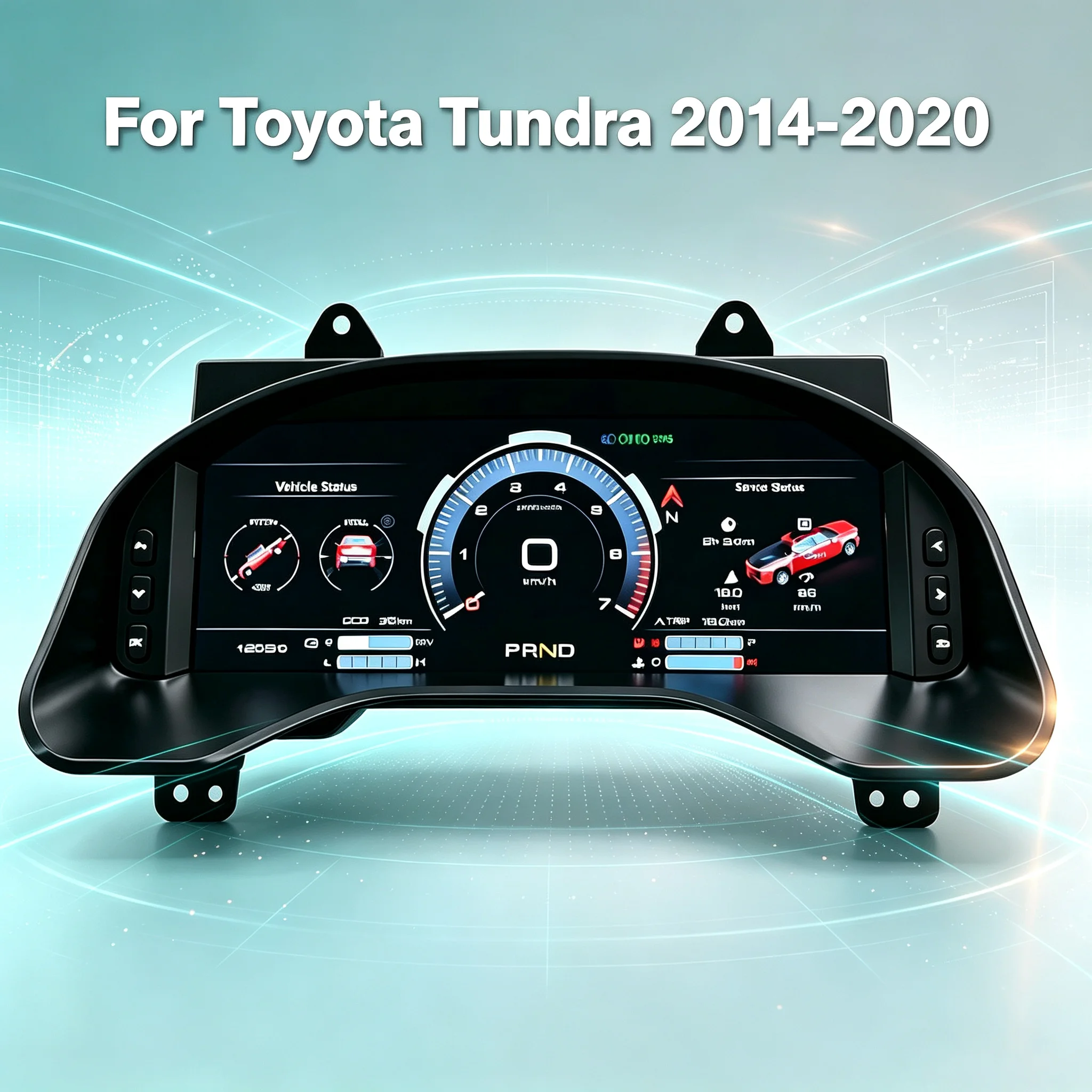 LCD Digital Dashboard Panel For Toyota Tundra 2014‑2020 Virtual Instrument Cluster Cockpit Speedometer Multimedia Tachometer
