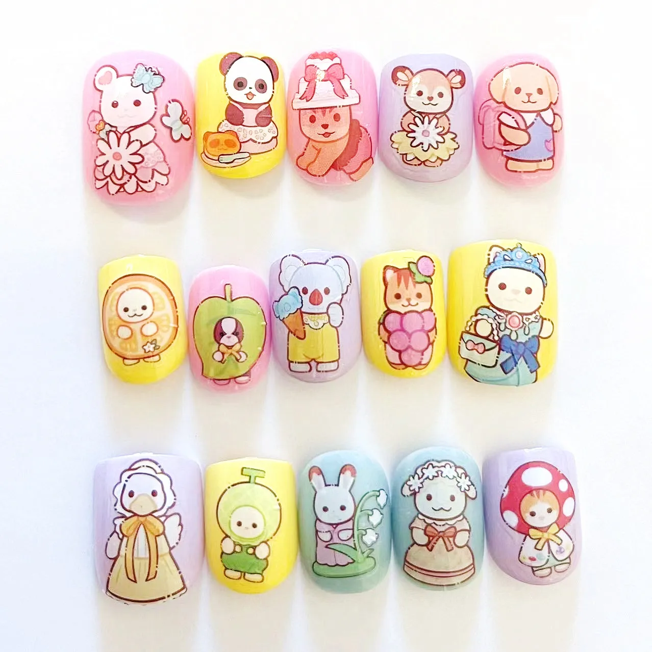 

TSC-491-494 Sy Families newest design rabbit bear designs 3d Nail Art Sticker nail Decal Deco Slider Stamp Film accessories