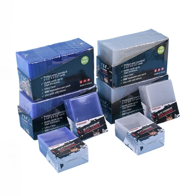 3 "X4" حافظة بطاقات التداول تحميل علوي البيسبول كرة القدم الرياضية بطاقة حماة البلاستيك الصلب Toploader بطاقات حامل Penny كم #1