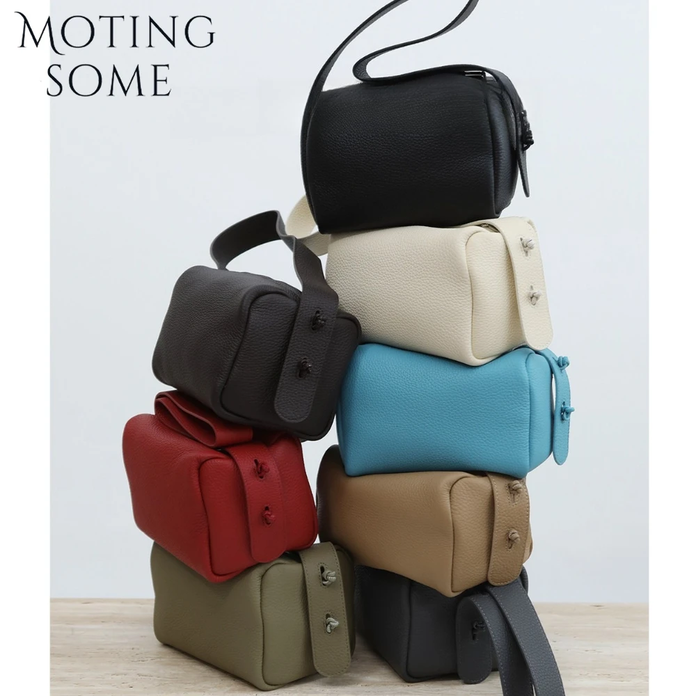 MOTINGSOME Soft Full Grain Leather Woman Bags Underarm Shoulder Pouch Makeup Bag Minimalism Lady Satchel 2026 New in Handbag