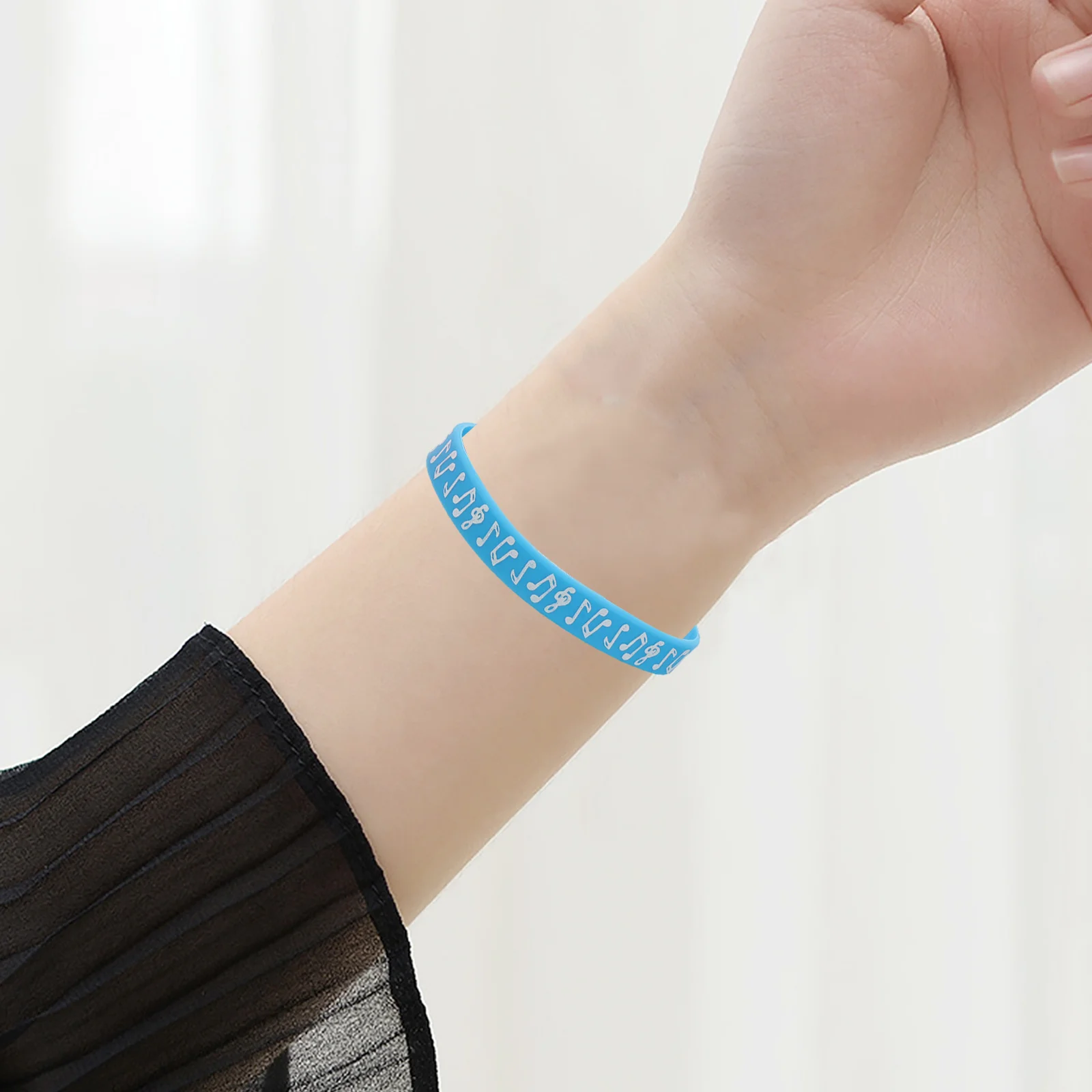 32 قطعة من أساور السيليكون ذات طابع الموسيقى، تصميم ملاحظة موسيقية نابضة بالحياة، مريح مقاوم للماء للحفلات لمهرجان الحفلات الموسيقية #2