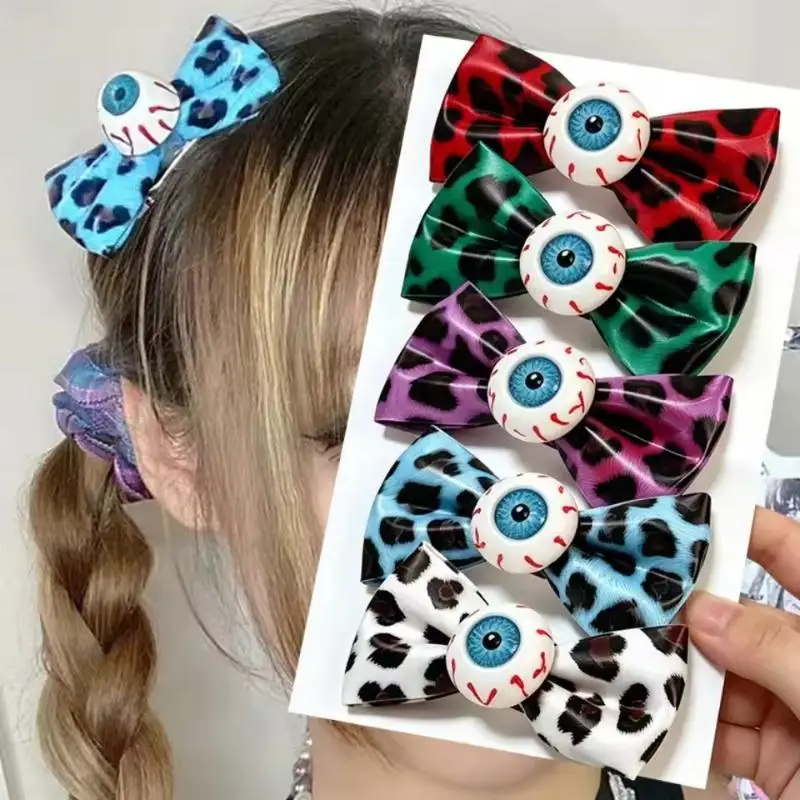 Gothic Creative Design Hair Clip Funny Style Hairpin Harajuku Style Halloween Theme Bow Hair Clip For Women