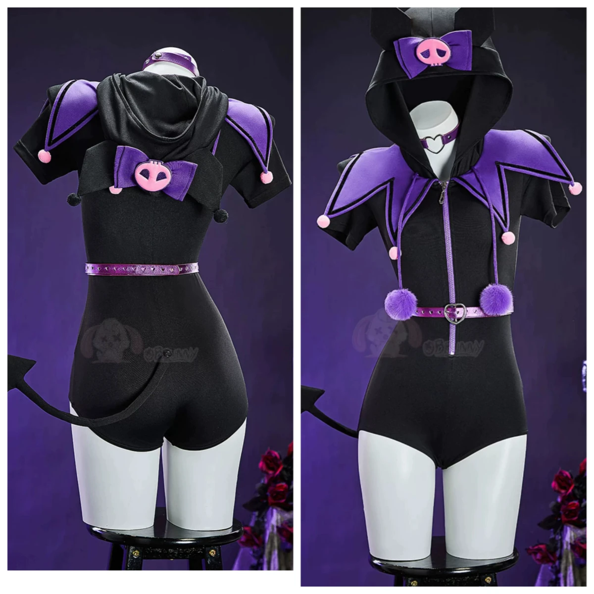 Kuromi Purple Little Devil Cosplay-Kostüm, süßer Body von NexoCosplay