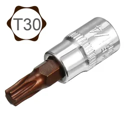 2pcs Torx Hex Slotted Pozi Bit Socket Screwdriver Torx Star Socket Bit 1/4
