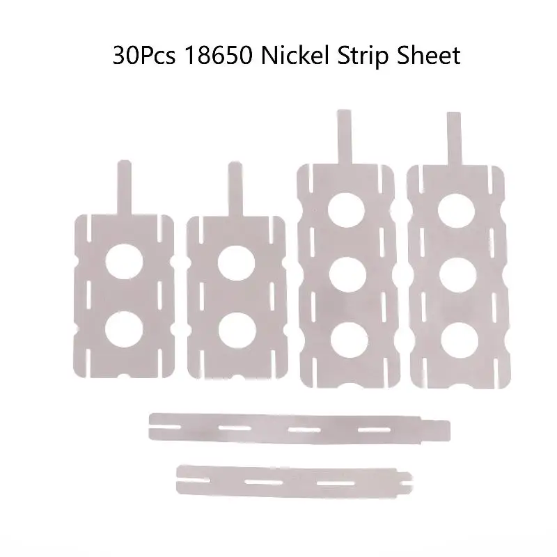 {MX} 30Pcs 18650 Lithium Battery Nickel Sheet 5 Set Polygonal Battery Connection Sheet For Spot Welding Machine