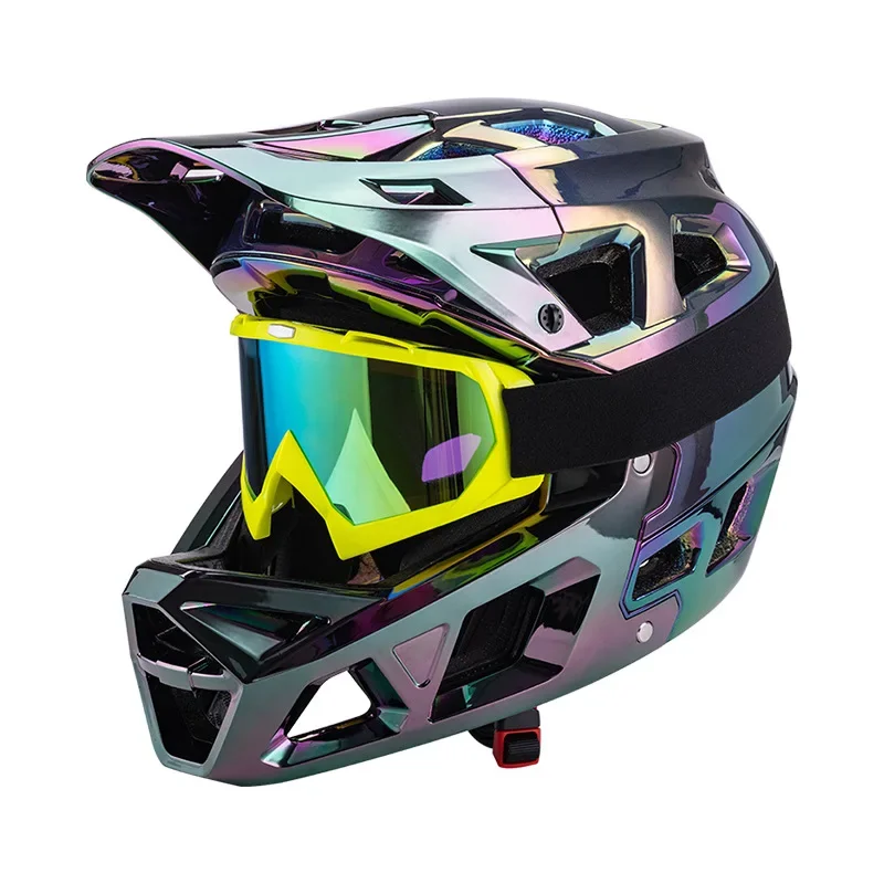 Cross-Border New Adult Full-Face Racing Downhill Mountain Bike Helmet Off-Road Bicycle Motorcycle Helmet