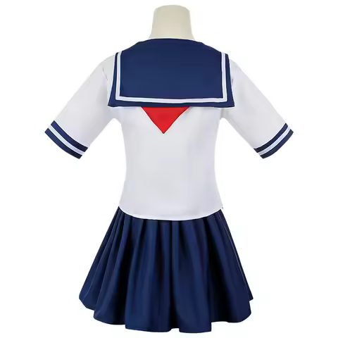 2025 Yandere Simulator Ayano Aishi Cosplay Costumes Game Anime Girls JK Uniform Outfit Sailor T-shirt with Skirt Black Wigs Set