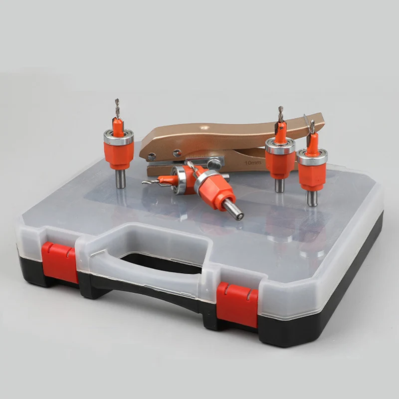 Bit Set with Edge Banding Punching Pliers Countersink Drill Bit Woodworking Screw Extractor Demolition Wood Drilling