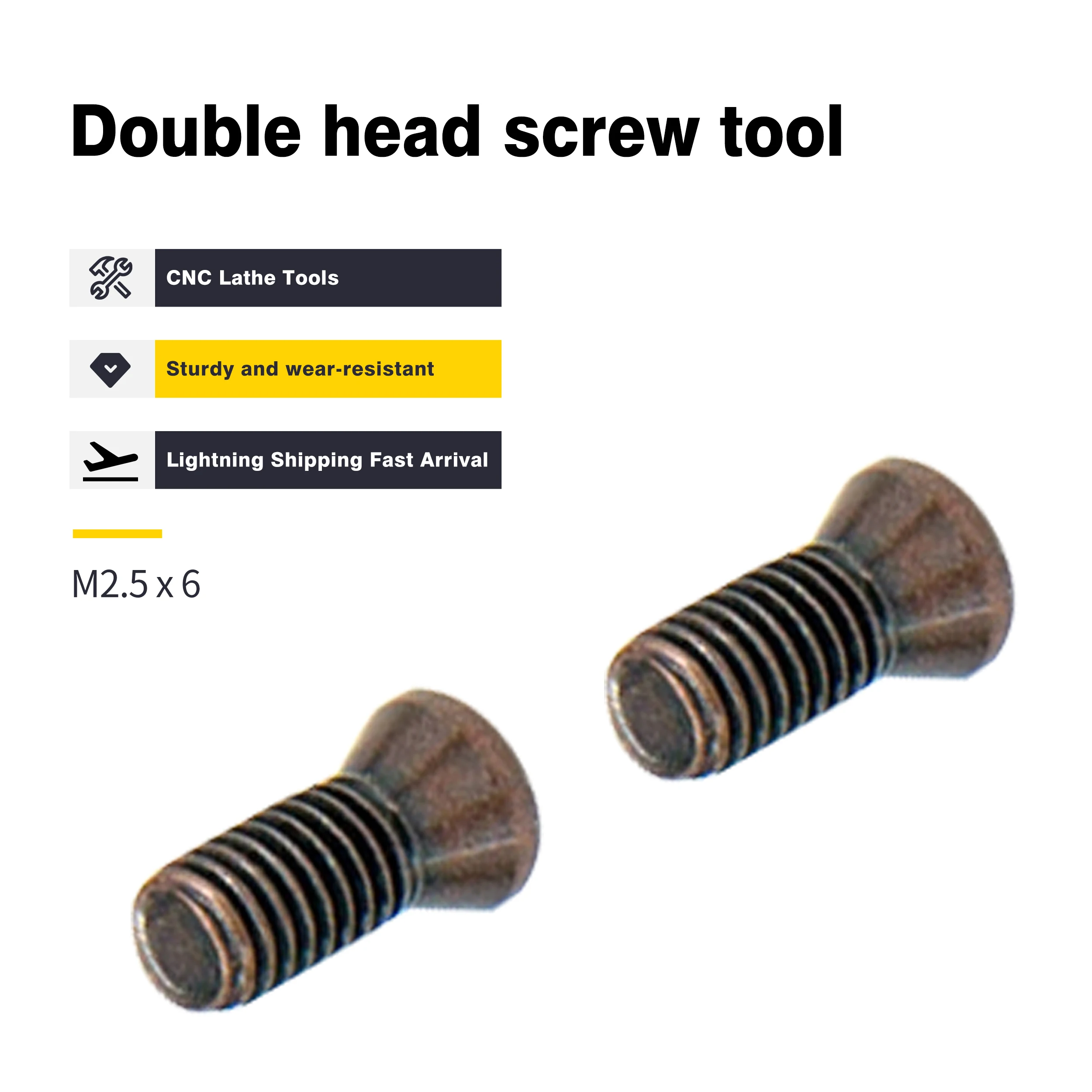 

50Pcs M2X5 M2.0x6 M2.2X6 M2.5X7 M3X8 M3.5X9 Round Head Flat Head Screw CNC Lathe Turning Tools Holder Commonly Used Accessories