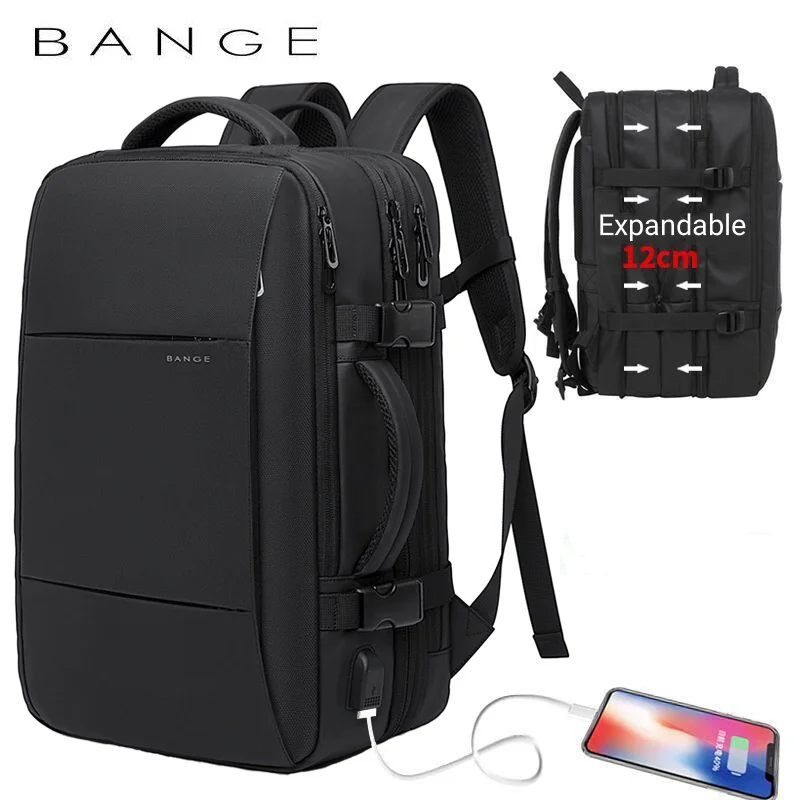 Business men\'s large-capacity computer backpack student USB interface backpack simple casual campus backpack travel backpack