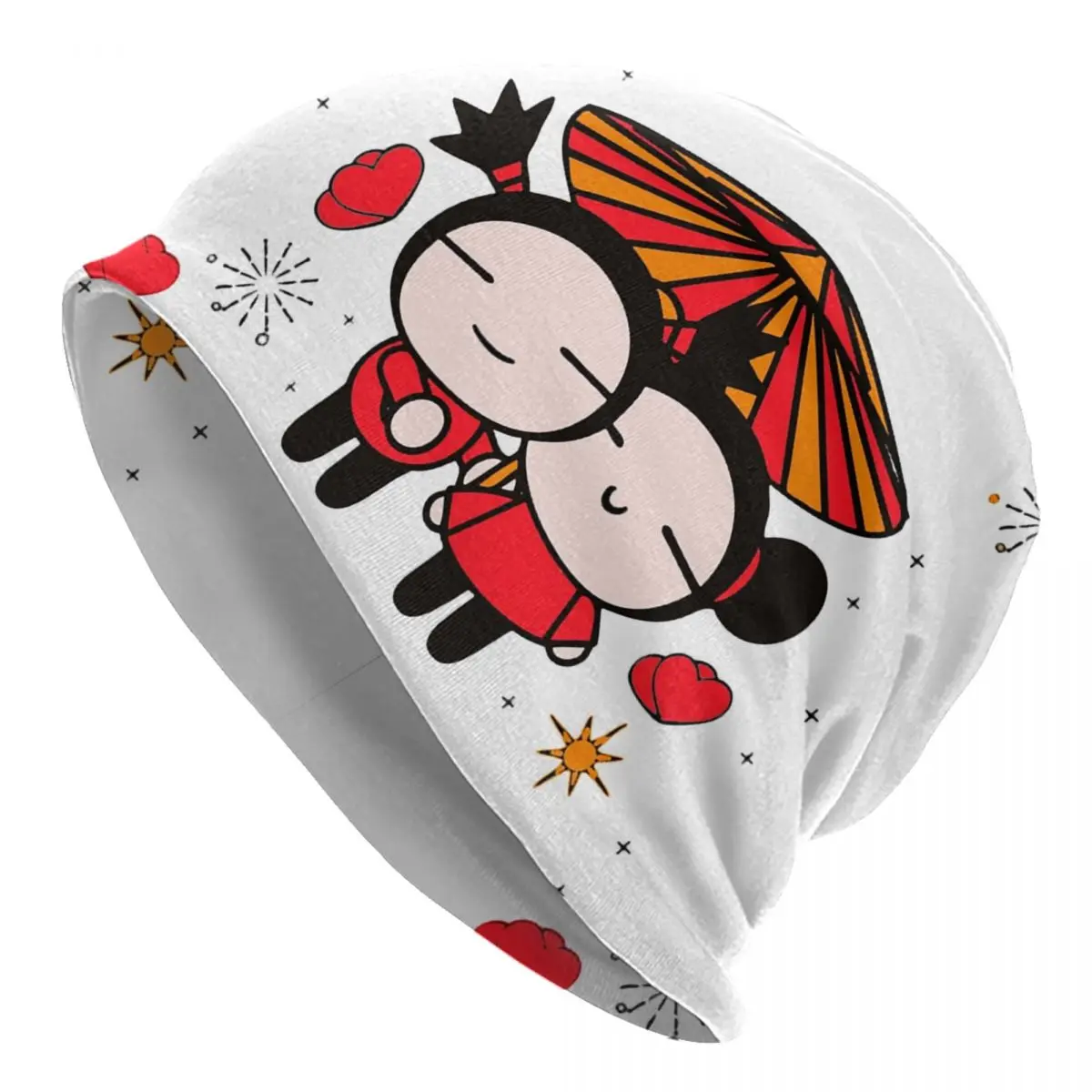

Funny Love Pucca And Garu Skullies Beanies Caps Knitted Hat Women Men Street Adult Animated Tv Movies Bonnet Hats Ski Cap