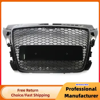 適用於奧迪A3 S3 8P 2008-2012款的亮黑色賽車風格前保險桿格柵,RS3風格蜂窩狀格柵罩 6 最佳銷售 奧迪A3 8P格柵 - №3