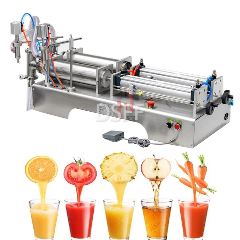 

Low Price Double Head Horizontal Liquid Filling Machine, Commercial Stainless Steel Beverage Filling Machine