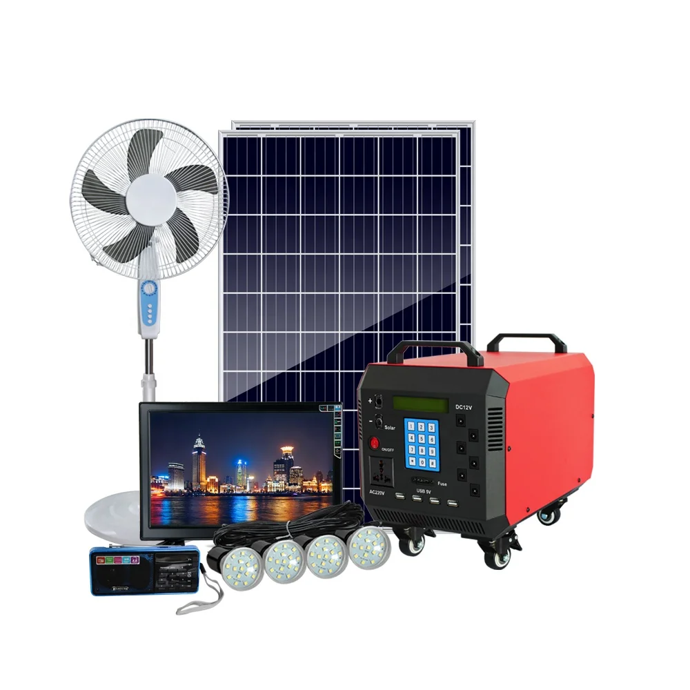 Prepaid 550W & 275W Solar System Generators with Light Emitting Diodes Solar Light Kit and Home Concentrator