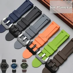 Soft Silicone Rubber Watch Strap for Panerai PAM441 359 111 Sport Band 20mm 22mm 24mm 26mm for Omega Men Smart Watch Bracelet
