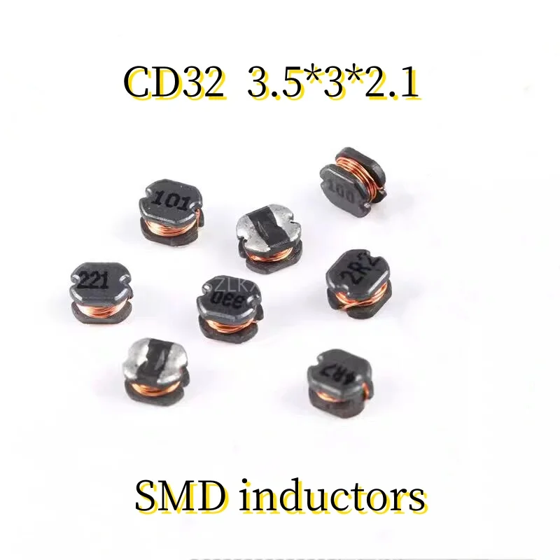 

20pcs/lot SMD inductors Power inductors CD32 1UH/1.5UH/2.2UH/3.3UH/4.7UH/6.8UH/10UH/15UH/22UH/33UH/47UH/68UH/100UH/470UH