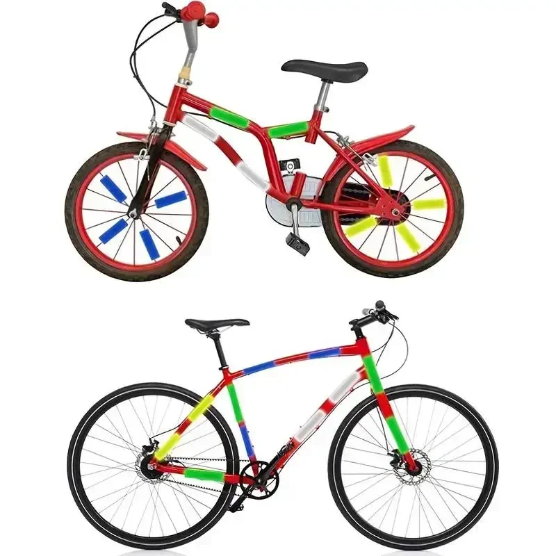 عودة اللثة كريستال اللون شعرية دراجة مخطط ملصقات السيارات تحذير ملصقات عاكس شريط إضاءة طويل شعار السلامة فيلم عاكس #5