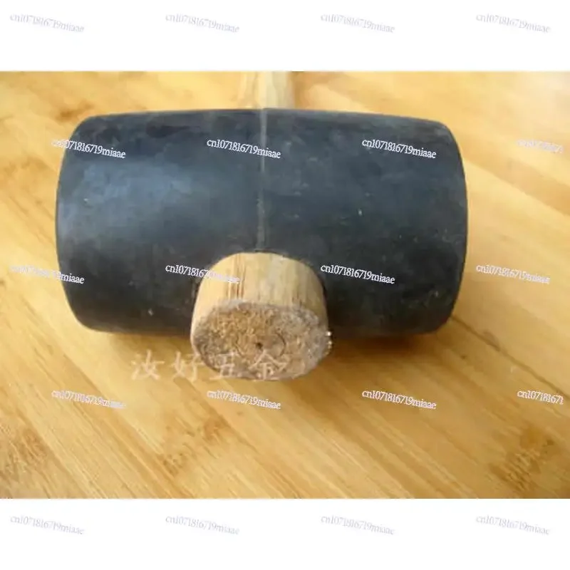 Vinyl Rubber Hammer, Black Leather  Mounting Floor Tile  Wooden Handle Black Leather , 400g-1000