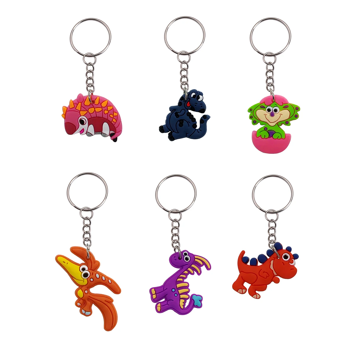 36 Stück Cartoon-Tier-Schlüsselanhänger, Mini-Dinosaurier-Schlüsselanhänger als Klassenzimmerpreise, Dekoration für Handtaschen, Geburtstagsparty-Geschenke – Detail 3